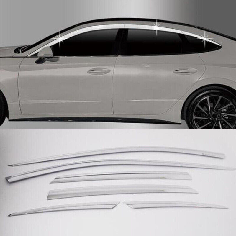 2020-2021 for Hyundai Sonata Chrome Window Visor Vent Shades Sun Rain Guard 6X