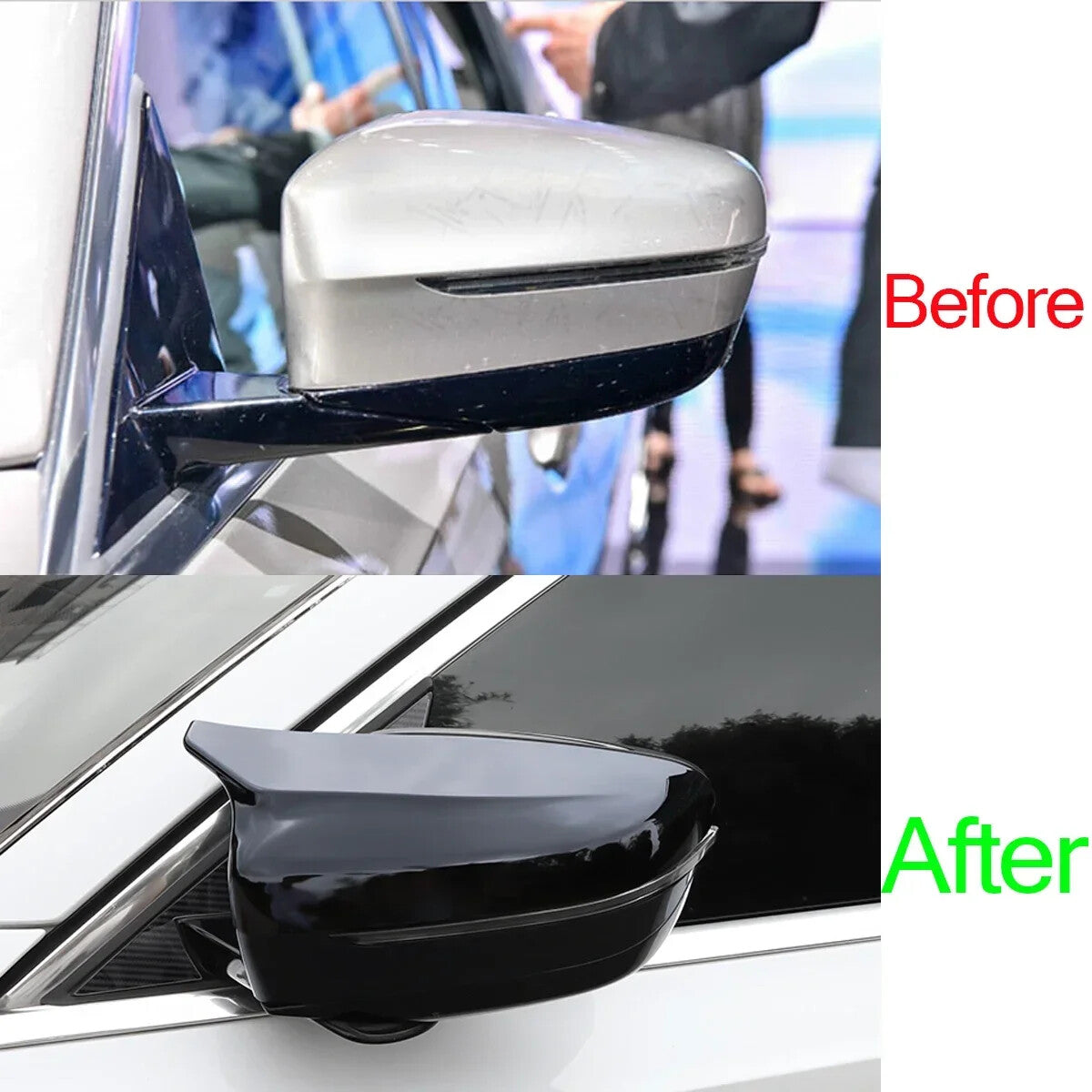 Suitable for 2017-2022 for BMW G30, G20, G11, G12 M models, glossy black side mirror covers.