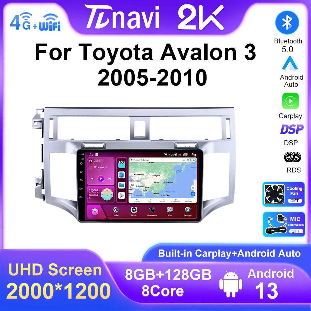 for Toyota for Avalon 3 2005-2010 Stereo Android CarPlay Car Radio GPS Player Screen