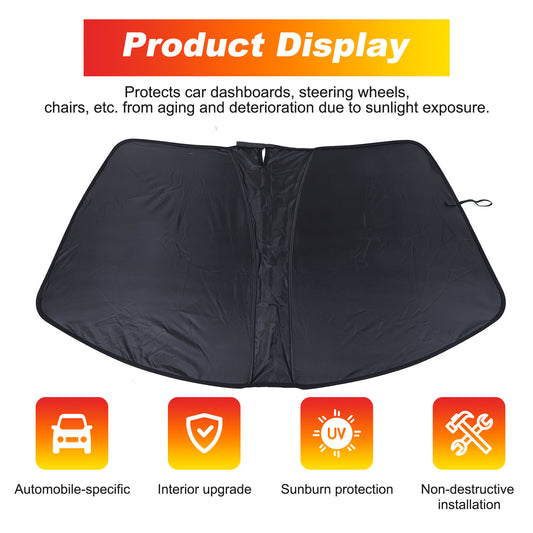 Folding car windshield sun visor with UV protection for Corvette C8 2020+
