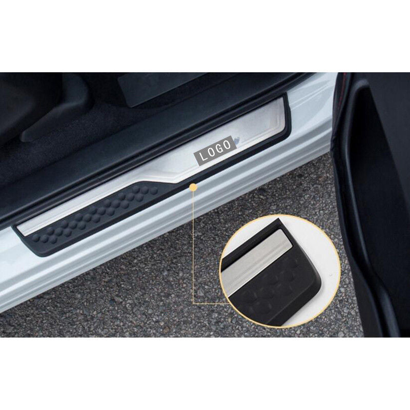 4Pack Door Sill Scuff Plate With 3M Tape Replace for Honda CR-V CRV 2017 2018
