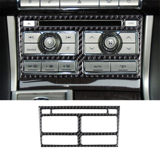 Central Control CD Player Frame Trim Cover Carbon Fiber for Jaguar XF 2009-2011