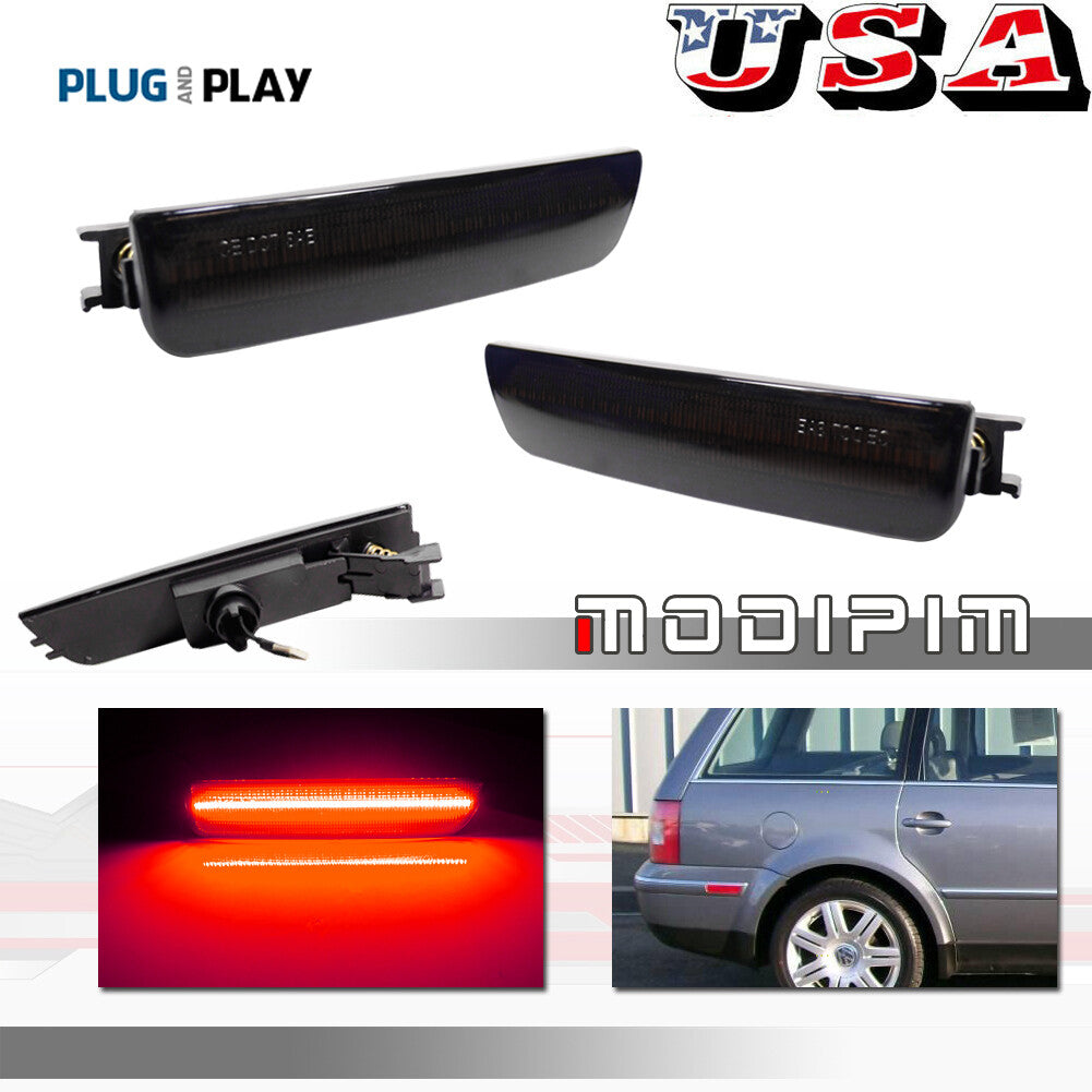 [Plug and Play] Smoked Lens with Red LED Rear Marker Light Suitable for Volkswagen for Passat B5.5 (01-05)