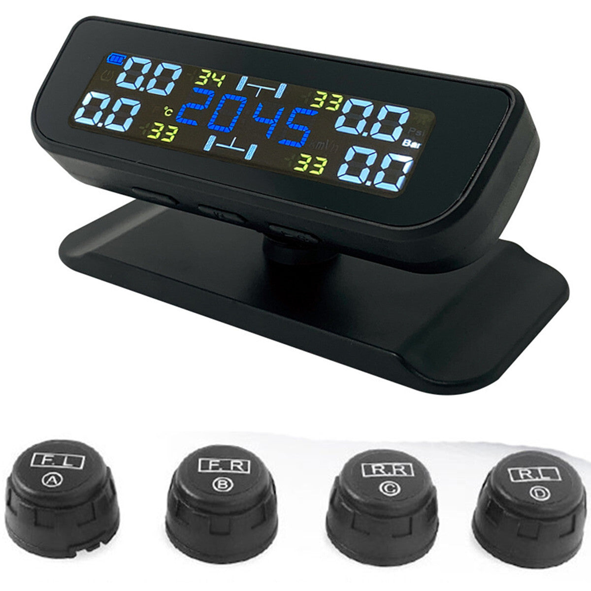 For Car Off-road TPMS Tyre Pressure Monitoring System W/4 External Sensors