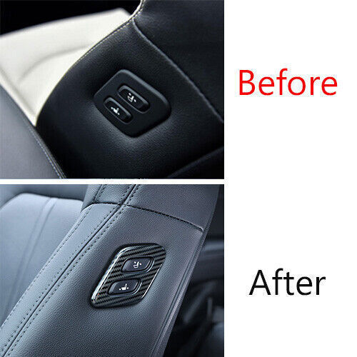 Car Inner for Seat Adjustment Button Cover Trim 1 for Kia K5 2021-2022 Carbon Fiber