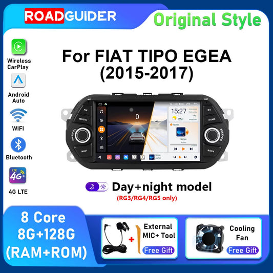 for FIAT EGEA TIPO 2015-2017 Android Auto CarPlay Car Stereo Radio Screen GPS BT