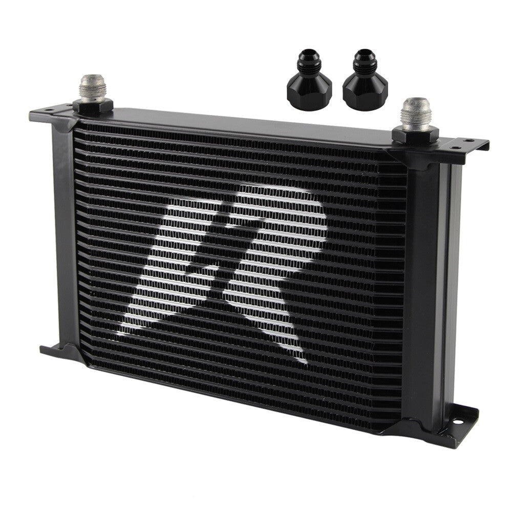 25 Row AN8 Stacked Plate Oil Cooler 6AN Adapter Universal Aluminium Radiator