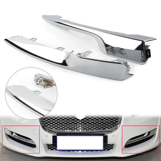Pair Front Side Grille Chrome Molding Trim for JAGUAR XJ 2016-2021 2020 2019