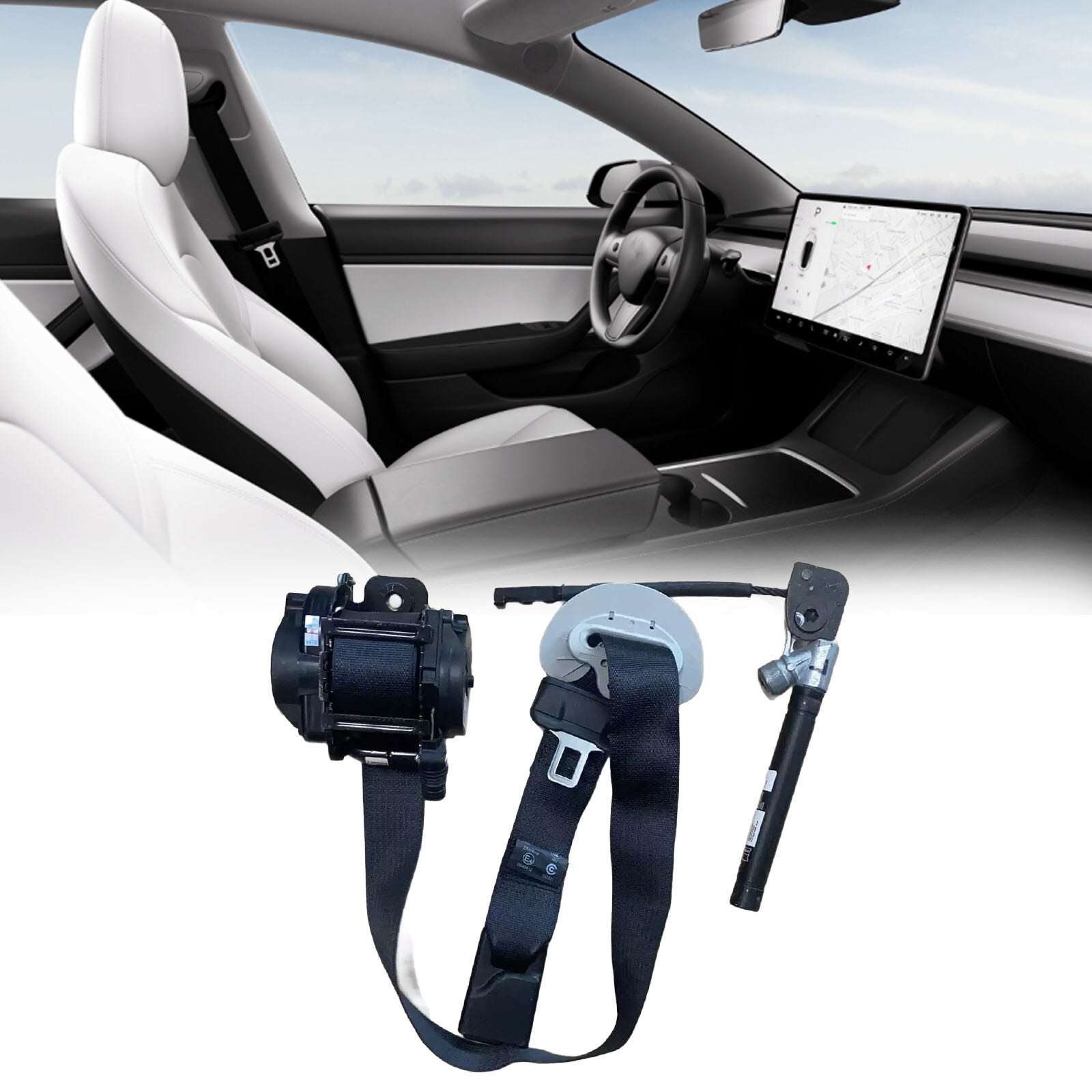 For 2017-2023 for Tesla Model 3 Front Left Driver Safety for Seat Belt Buckle Retractor