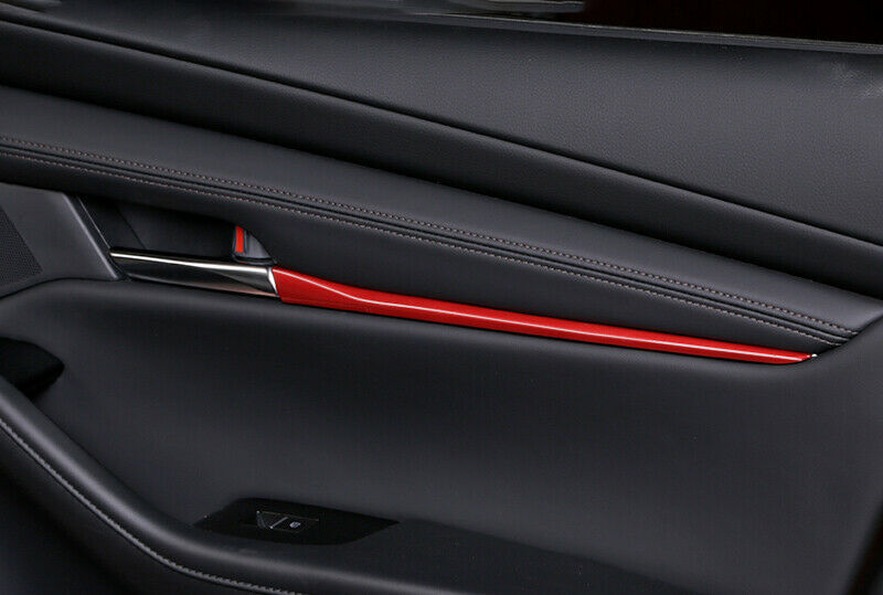 for Mazda 3 Axela 2019-2022 Red Inner Door Strip Cover Decoration Trim Covers