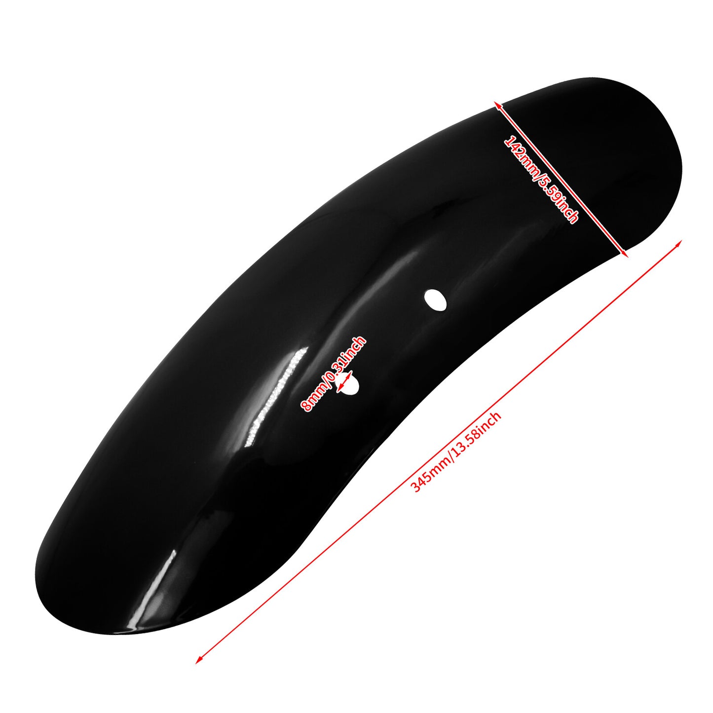 Vivid Black Front Fender Mudguard Cover Fit for Harley Forty Eight 48 1200 10-22