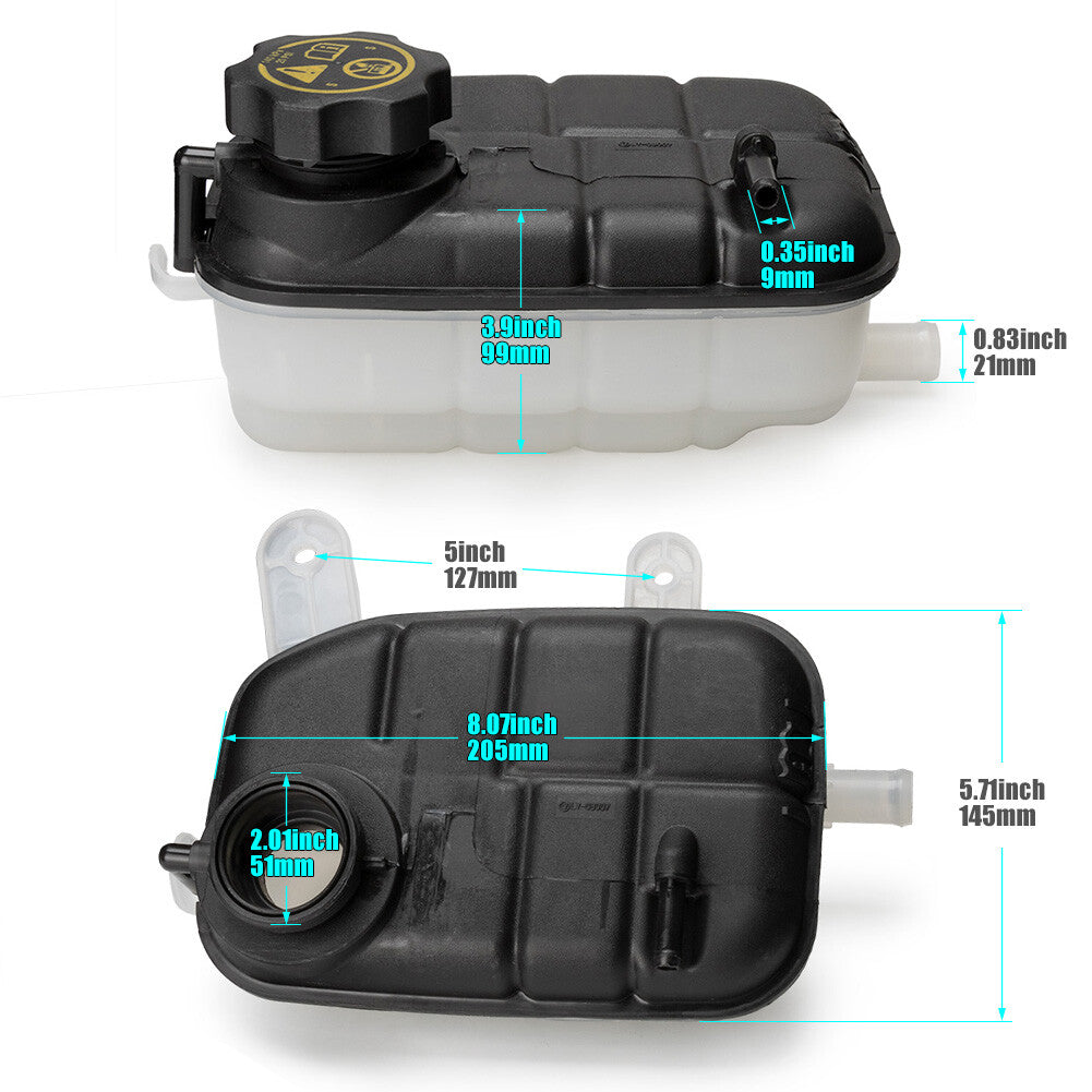 Coolant Overflow Reservoir Expansion Tank W/ Cap For 2015-20 for Chevy Trax 603-955