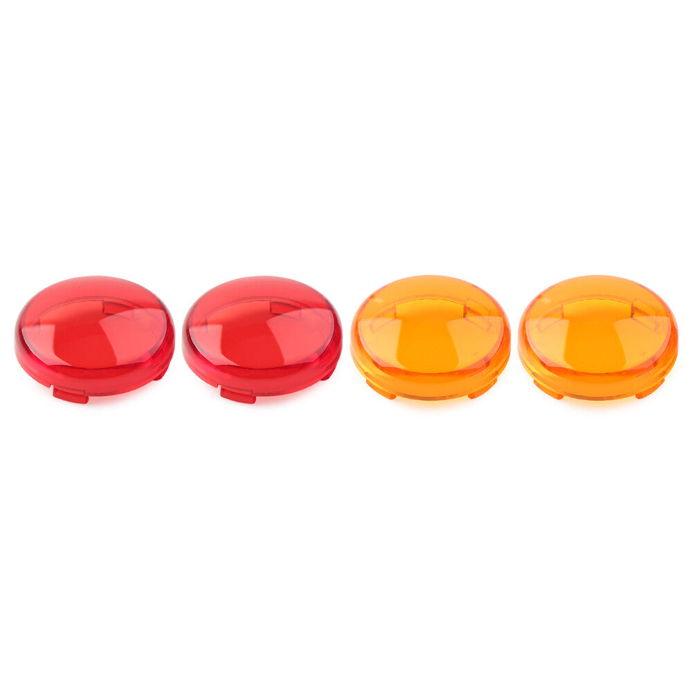 Turn Signal Lens Light Cover Guard for Harley Touring Softail Dyna Red Yellow