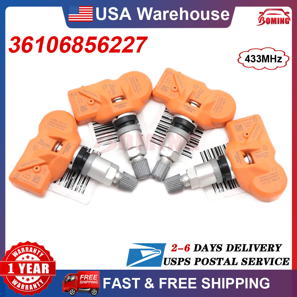 4x New TIRE PRESSURE SENSOR TPMS 36106856227 for BMW X3 X5 Z4 for MINI Cooper 433MHz