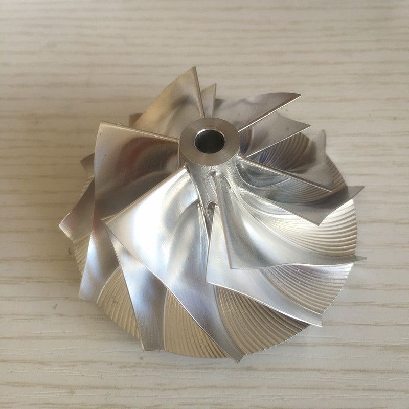 T04E 54.70/74.99 mm 6+6 blade high-performance turbine blank compressor wheel