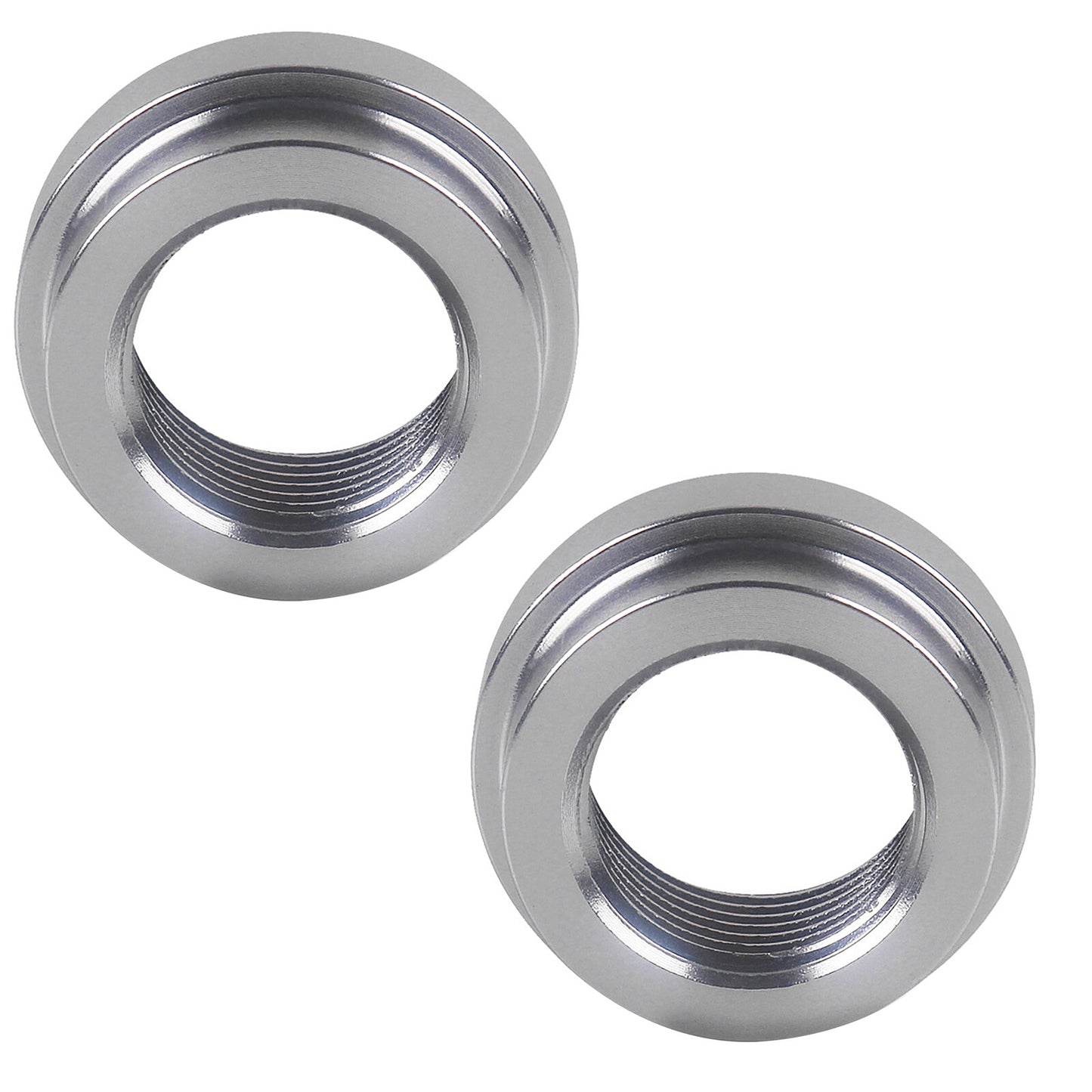 2Pcs Weld On Flange Fitting Bung Adapter 3/8 NPT Female Aluminum Accessories