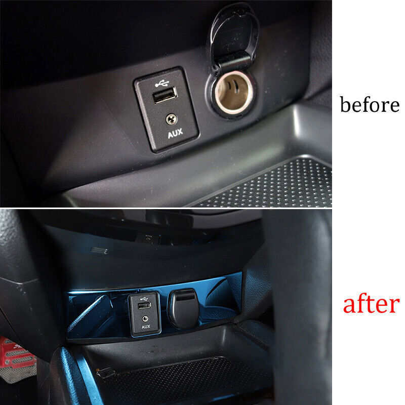 Blue Titanium Console Cigarette Lighter Storage Box for Nissan Rogue Sport 17-21