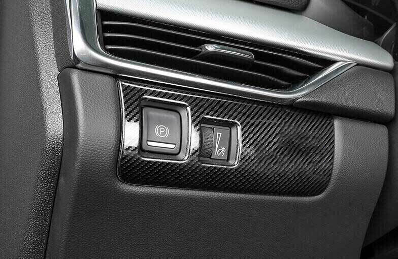 for Cadillac XT4 2018-2023 Carbon Fiber Inner Headlight Switch Button Cover Trim