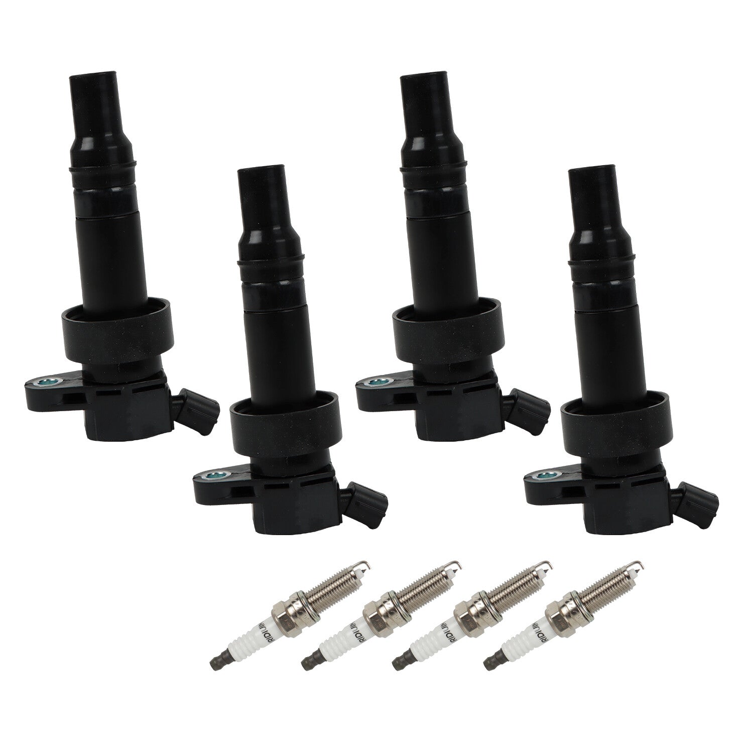 4 Ignition Coil  Iridium Spark Plug for Hyundai Accent/ for Kia Soul 1.6L UF652