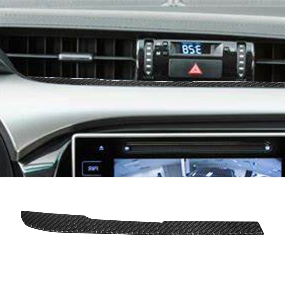 Carbon fiber interior lower center air vent socket cover trim for Toyota Hilux
