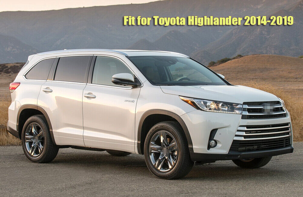 Side Window Deflector Visors Rain Guard Vent Shade for Toyota Highlander 14-2019