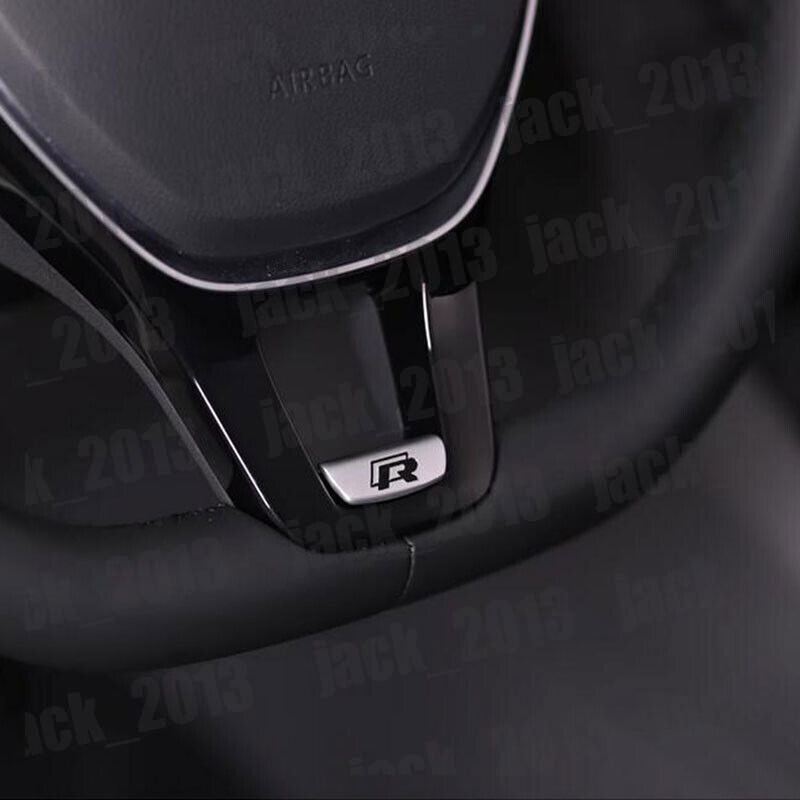 stainless R Steering Wheel Sequin Cover Trim for Volkswagen for VW T-ROC 2018-2022