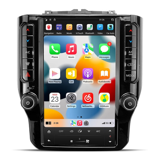 for Dodge for Ram 2018 2019 2020 2021 Android for Smart Radio for Tesla Vertical Screen GPS