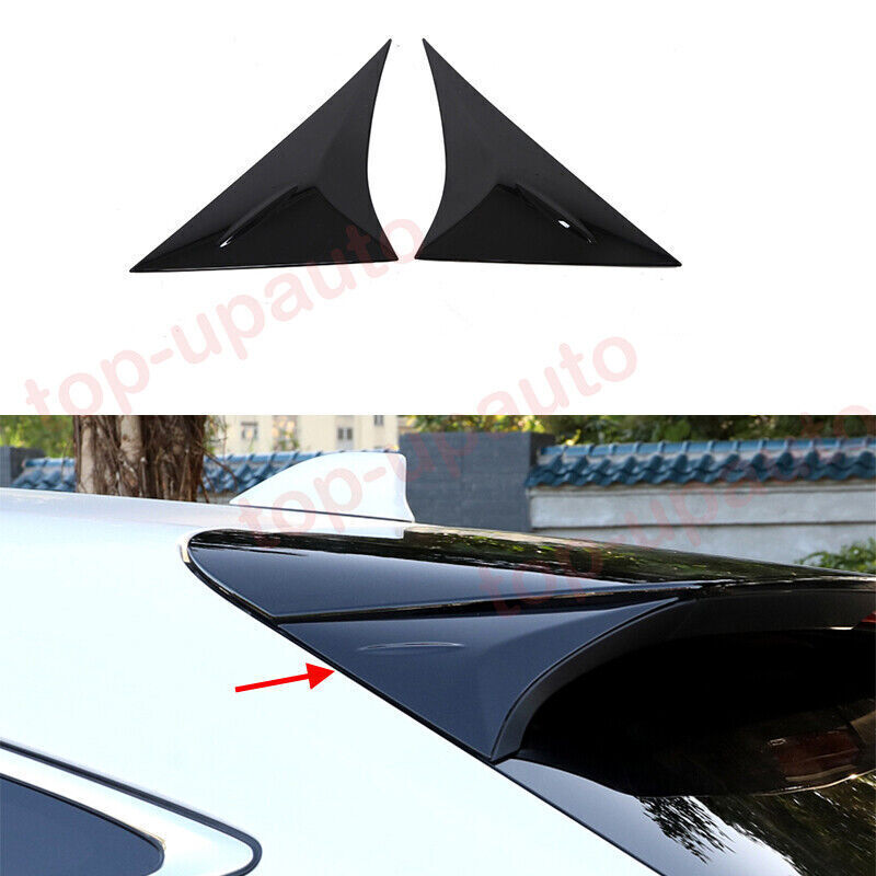 for Toyota Venza 2021-2023 Glossy Black Rear Window Spoiler Side Wing Cover Trim