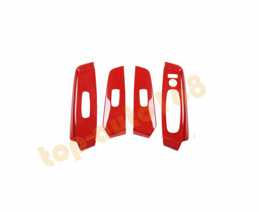 For 2020-2022 for Nissan Sentra Red Carbon Fiber Window Lift Panel Switch Cover Trim