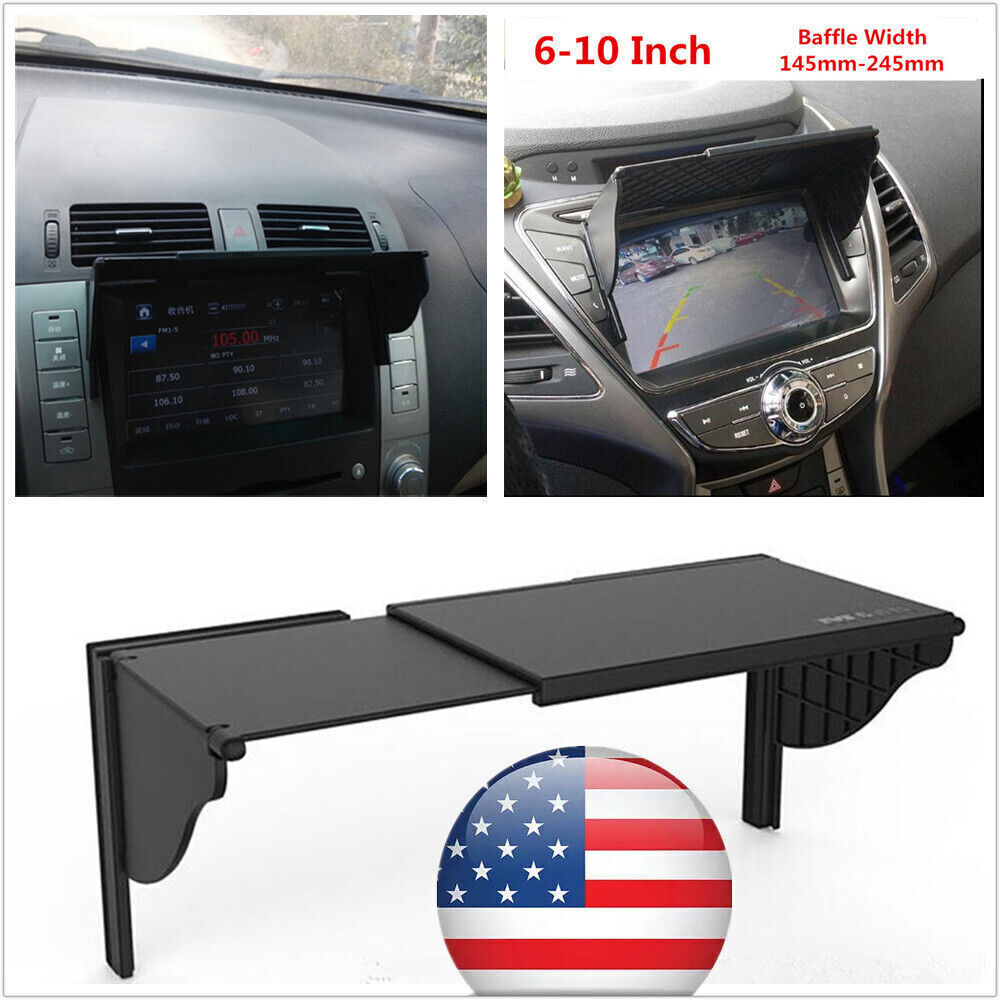 6-10 Universal Car GPS Navigation Sun Visor Sunshade Hood Width 145mm-245mm US