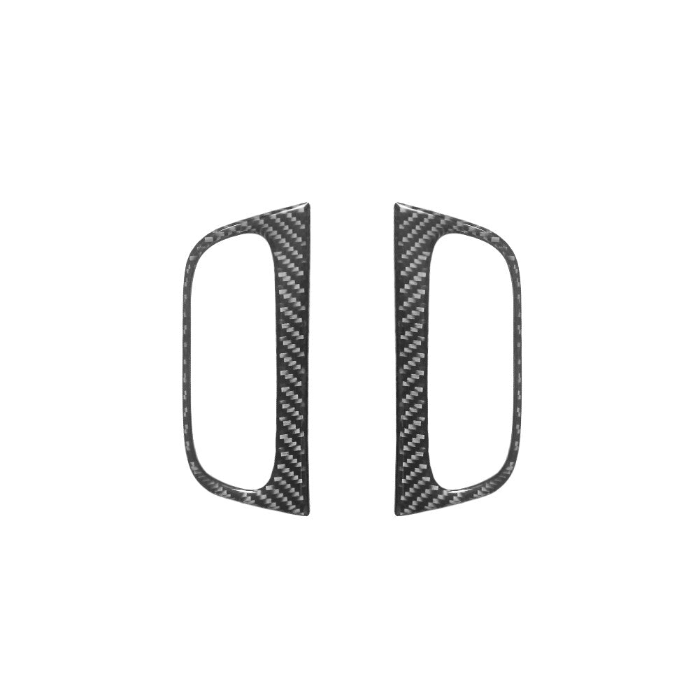 for Toyota Tacoma 2012-2015 2Pcs Rear Door Armrest Trim Cover Decor Carbon Fiber