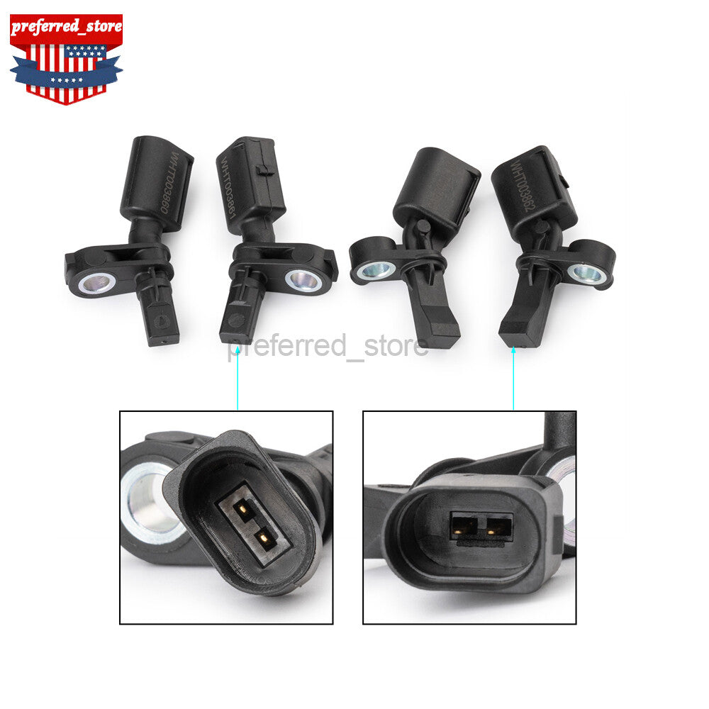 4-pack of ABS sensors for Volkswagen Polo 2017 GTI 1.8L (WHT003858 WHT003859 WHT003863-)