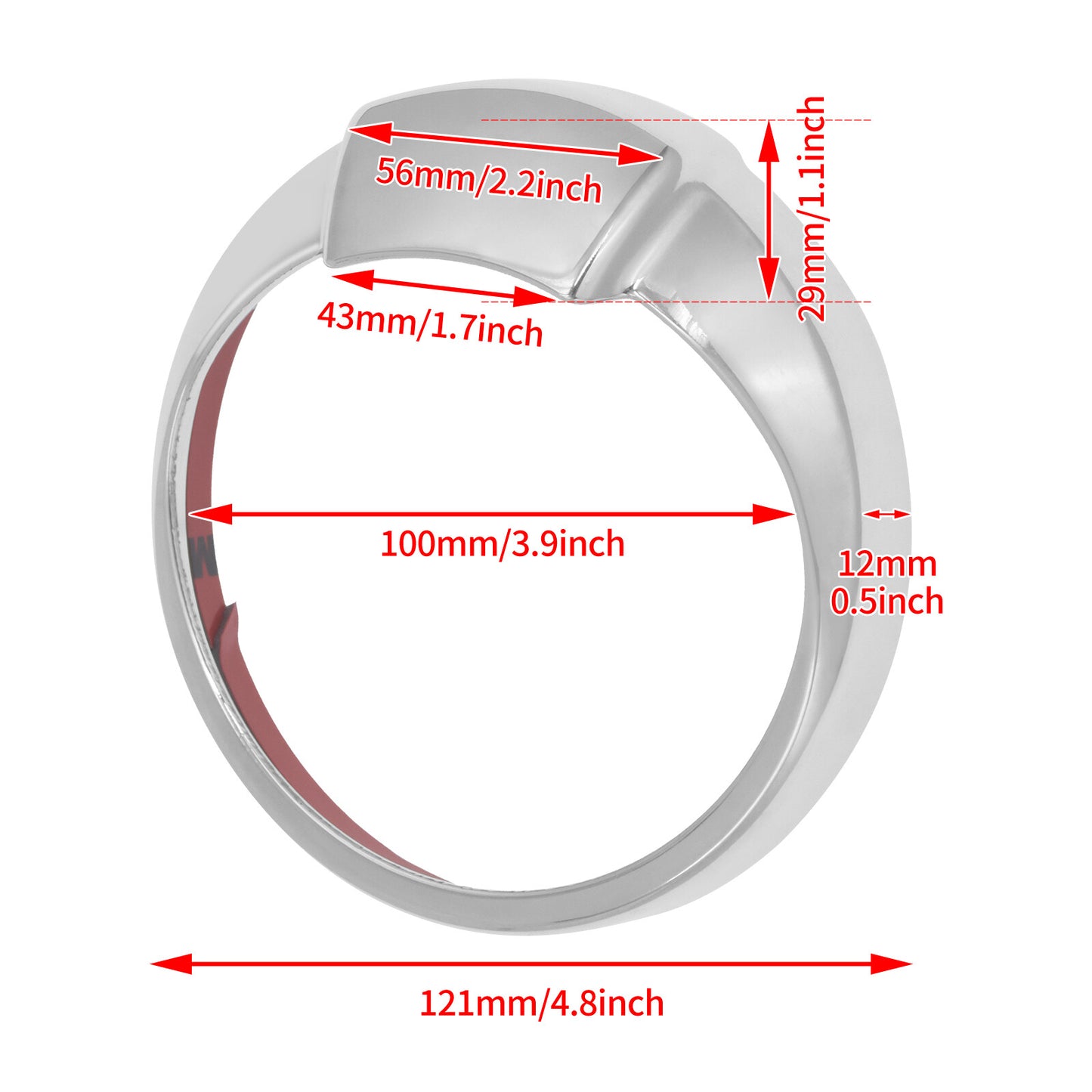 5 Gauge Visor Ring Speedometer Cover Bezel Fit for Harley FLSL FLDE 2018-2023