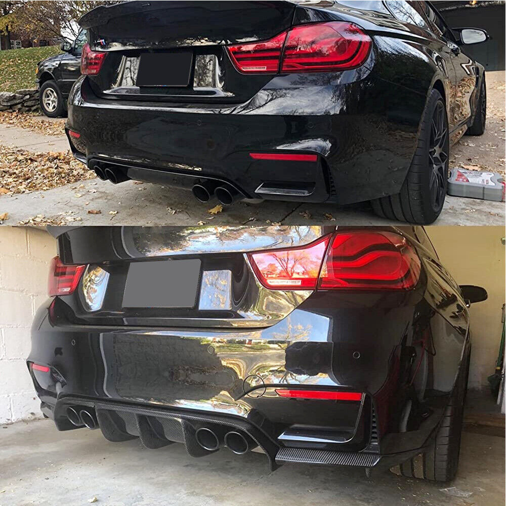Carbon Fiber Rear Bumper Diffuser Lip Spoiler for BMW F80 M3 F82 F83 M4 2014-19