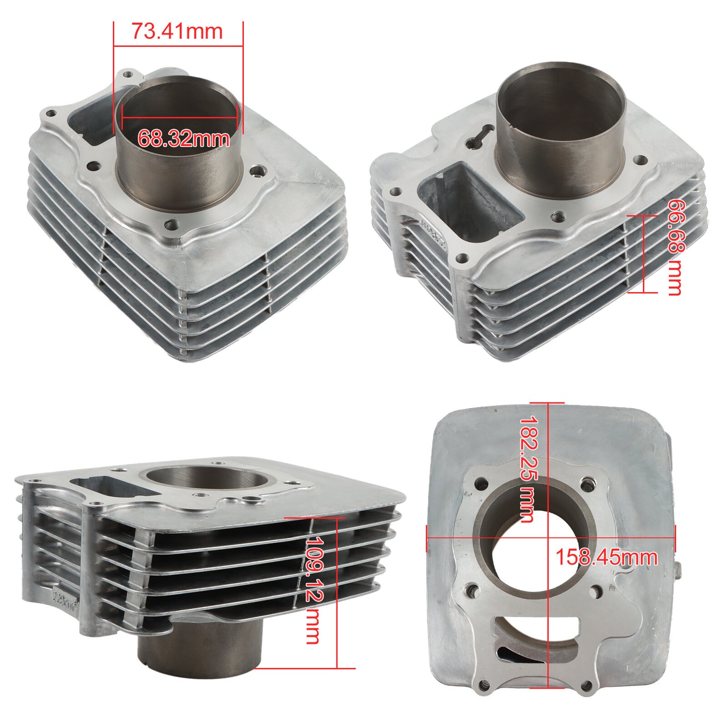 68.5mm Cylinder Piston Top End Kit for Honda Recon Sportrax TRX 250 1997-2019