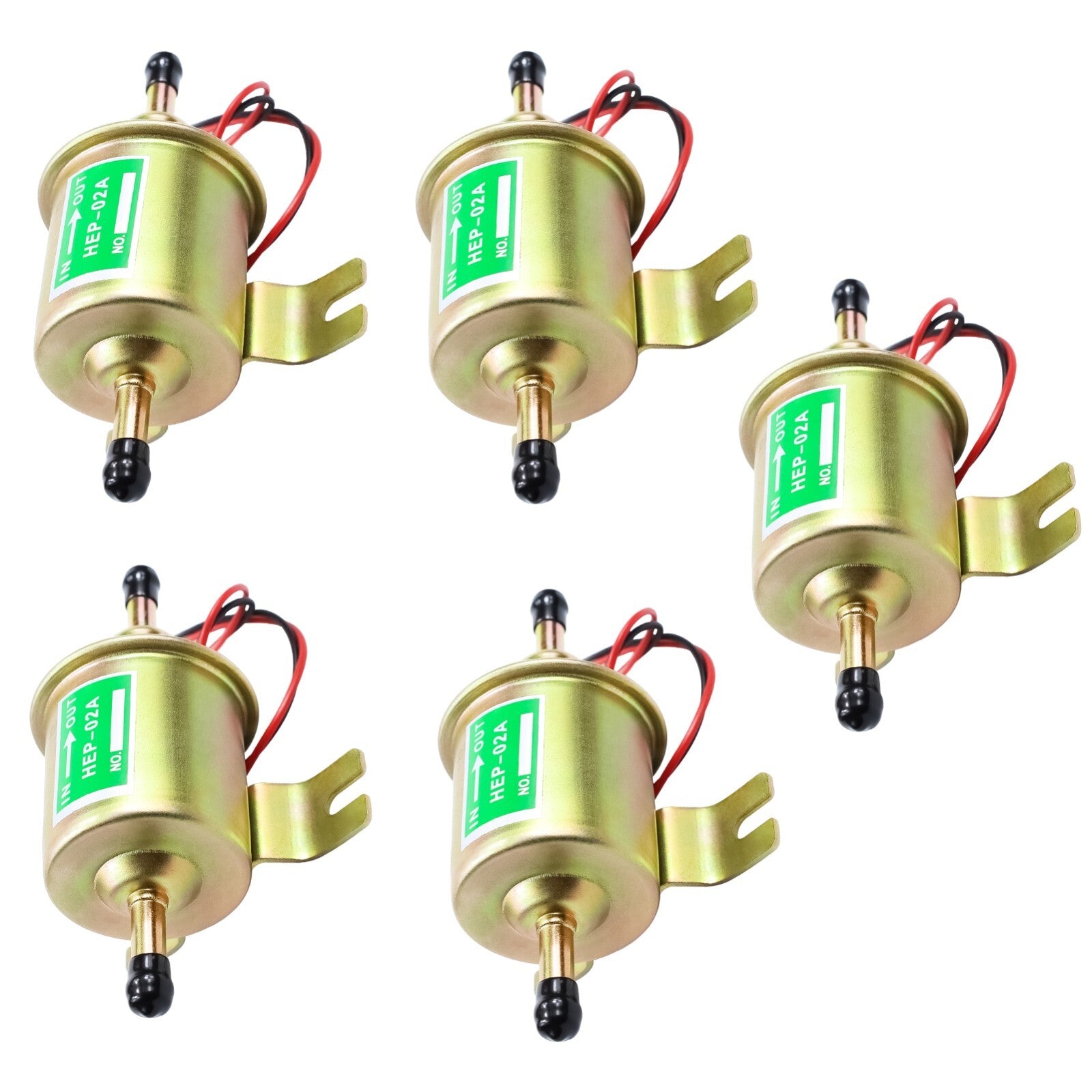 5xElectric Fuel Pump for Lawn Mower Carburetor Gas Diesel Engine 2.5-4psi HEP-0