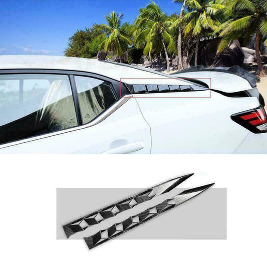 For 2020-2023 for Nissan Sentra Sylphy Carbon ABS Window D-Pillar Trim Strip Covers