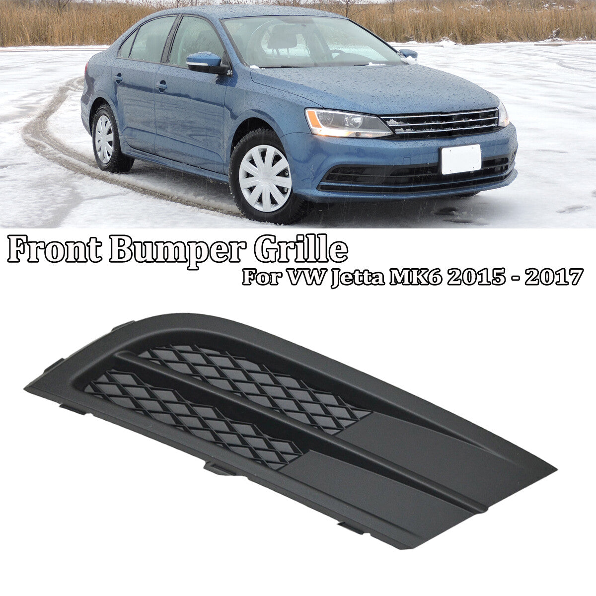 LHD front bumper fog light cover grille on the right side applicable to 2015-2017 for Volkswagen for Jetta MK6