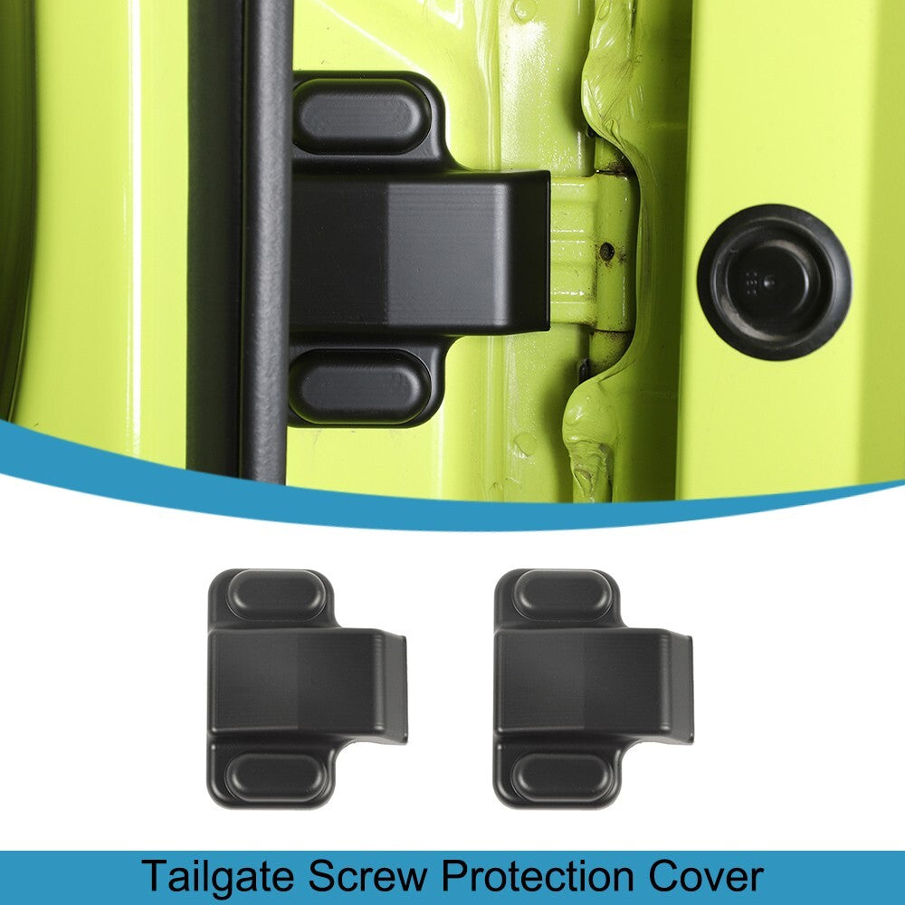 Black Tailgate Screw Protection Cover Trim for Suzuki for Jimny JB64 JB74 2019-2023