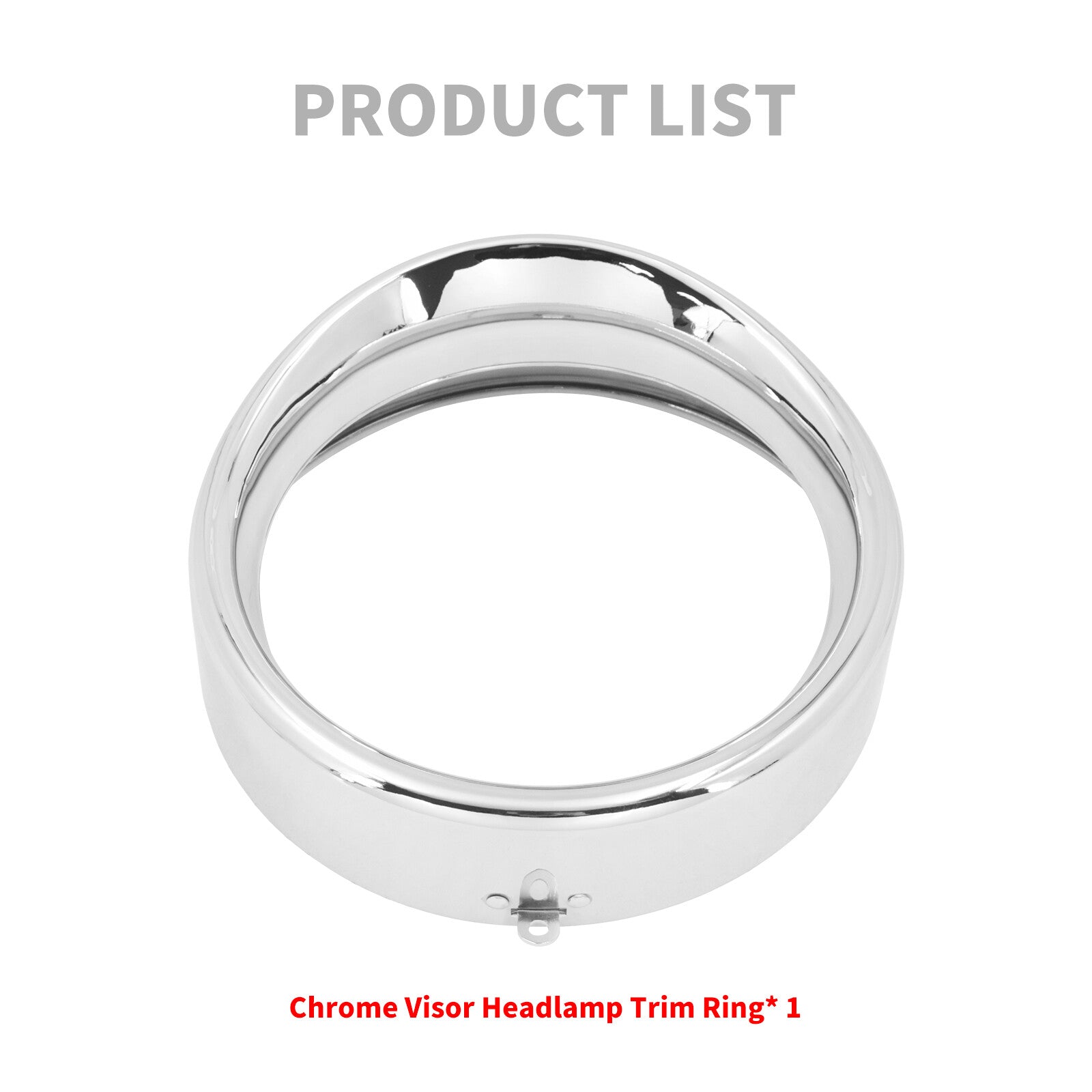 Chrome 7 Headlight Visor Ring Trim Cover Fits for Harley Softail FL 1994-2017