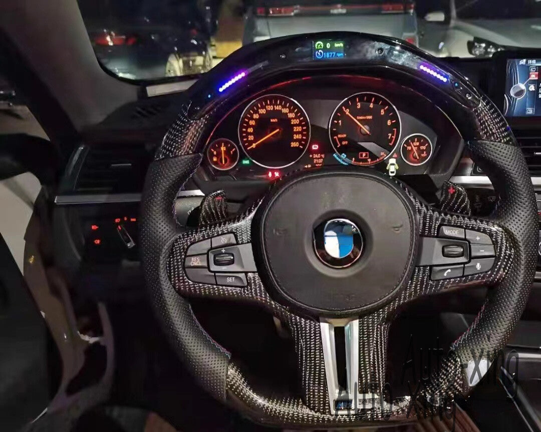 LED for Smart Carbon Fiber Steering Wheel Fit for BMW M5 G30 G38 F90 M5 G12 Gserise+Trim