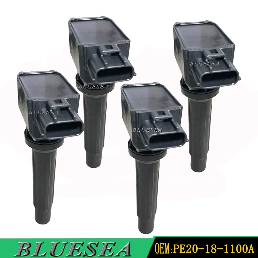 Set of 4 Ignition Coils PE20-18-100A For 12-18 for Mazda 3 CX-3 CX-5 CX-9 2.0L 2.5L