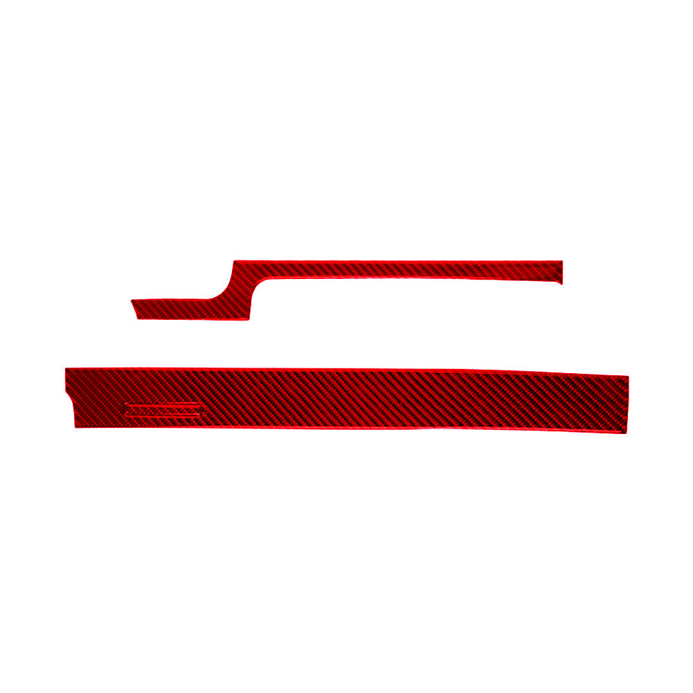 Red Carbon Fiber Interior Dashboard Panel Strip Trim for Audi for A4 S4 2005-2008