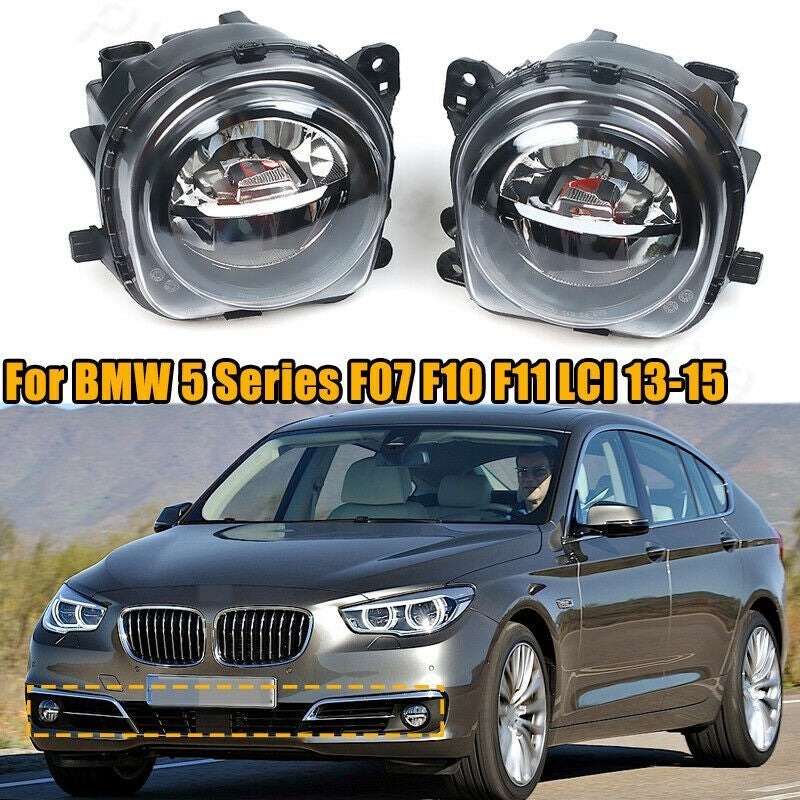 Pair LED Front Bumper Fog lights for BMW 5 Series F07 F10 F1 LCI 2013-2015