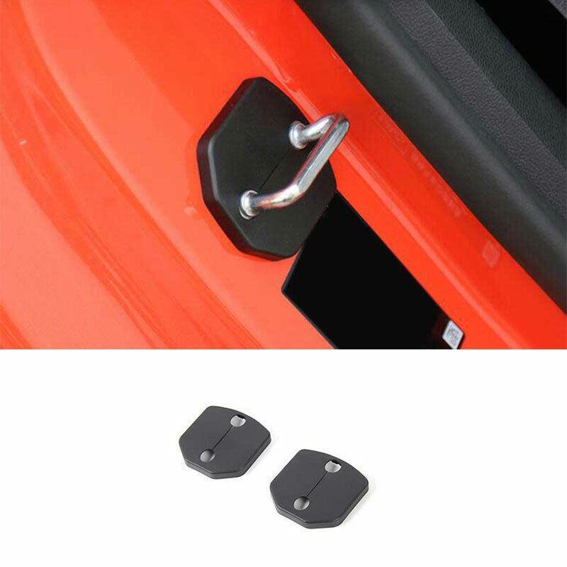Fit for Ford for Mustang 2015-2022 Matte Black Door Lock Buckle Protection Trim 2PCS