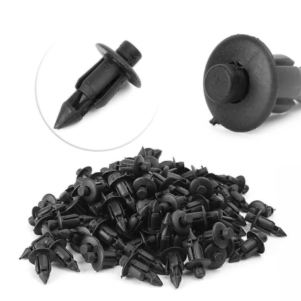 100X Universal Plastic Push In Type Rivets Fastener Pin Clips for Yamaha YZF R1