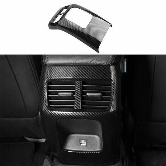 for Hyundai Sonata 2020-2023 Carbon Rear Air Outlet Vent Anti-kick Panel Trim 1x