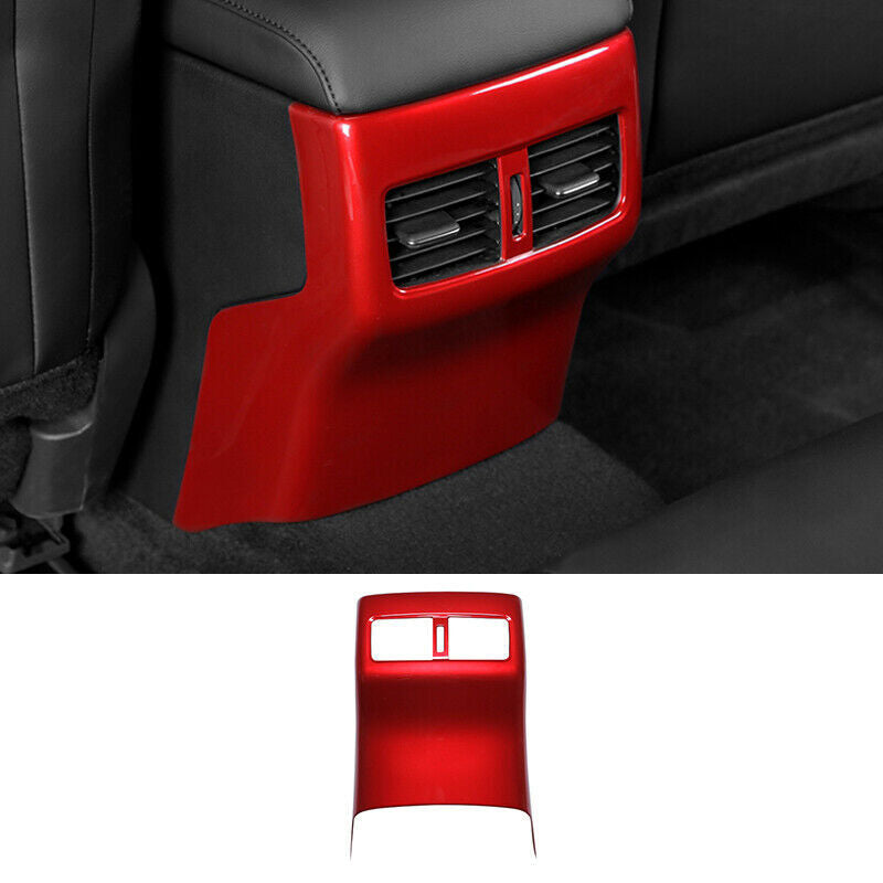 for Mazda 3 Axela 2019-2022 Red Rear Air Outlet Vent Anti-kick Panel Cover Trim