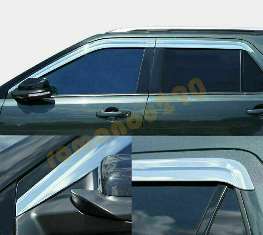 for Ford Explorer 2011-2019 silver Window Wind Visors Rain Guard Vent Deflectors