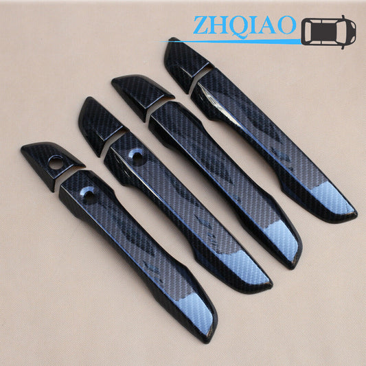 Carbon Fiber Side Door Handle Covers Trim Fit for Honda for Civic 16-20
